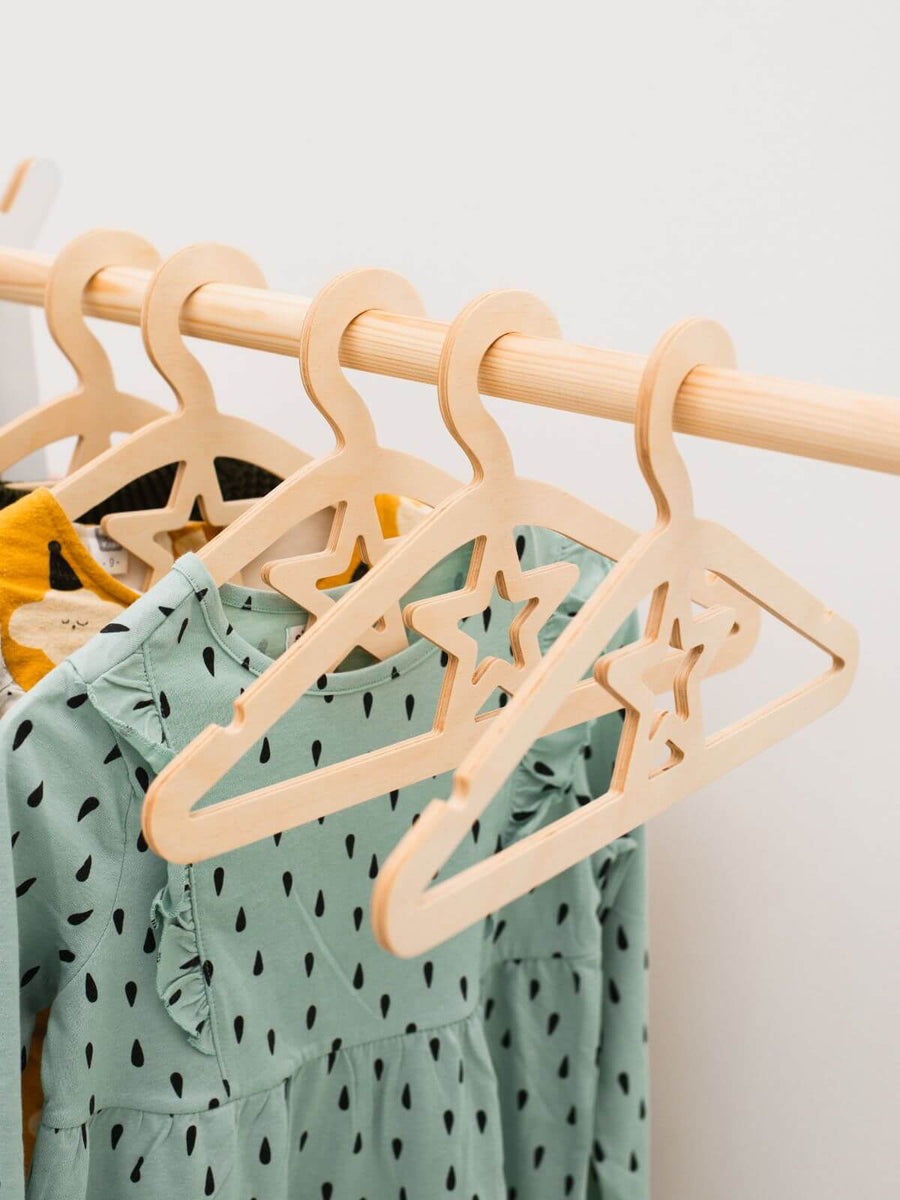 Wooden Clothes Hangers for Kids - WoodandHearts