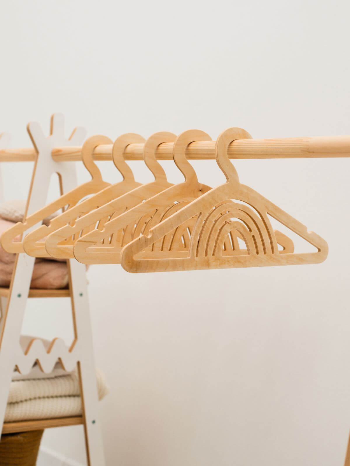 Natural Wooden Baby Display Hanger - 10