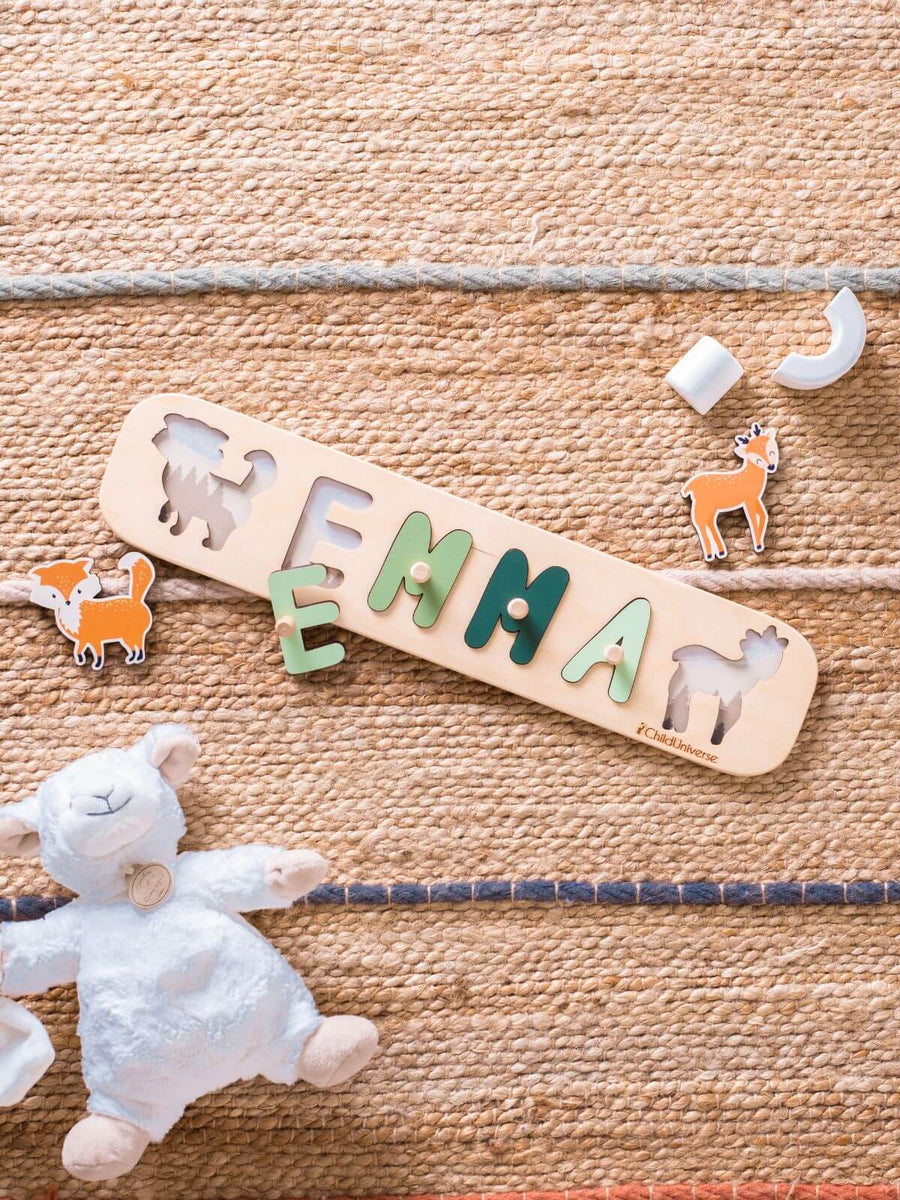 Personalized Name Puzzle With Animals Baby, Toddler, Kids Toys