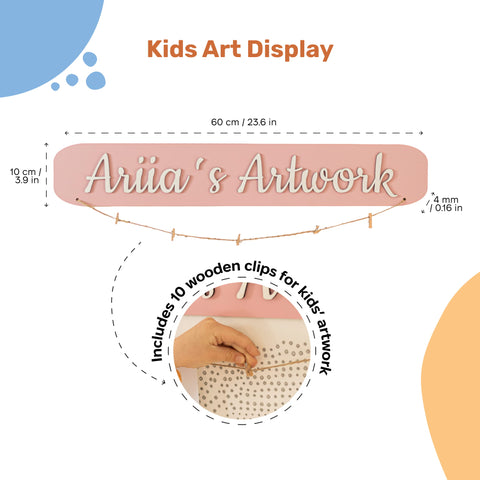 Kids Artwork Display Wall - Green