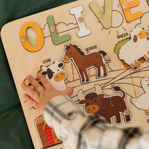 Farm Animals Name Puzzle