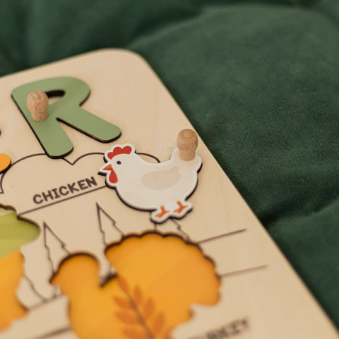 Farm Animals Name Puzzle