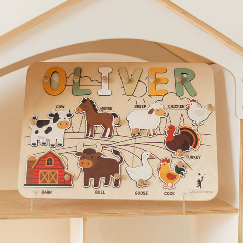 Farm Animals Name Puzzle