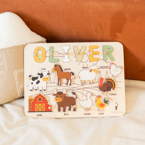 Farm Animals Name Puzzle