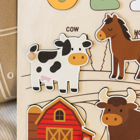 Farm Animals Name Puzzle