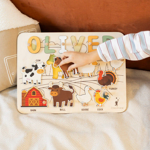 Farm Animals Name Puzzle