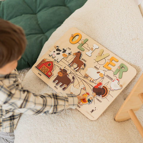 Farm Animals Name Puzzle