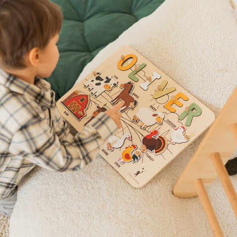 Farm Animals Name Puzzle