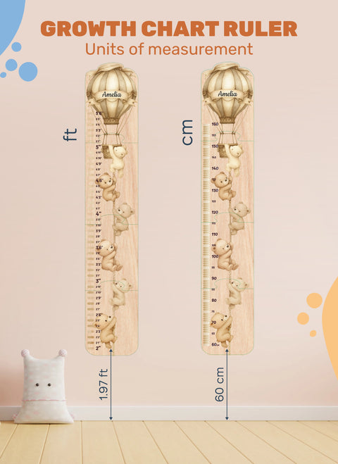 Kids Growth Chart - Teddy Bear