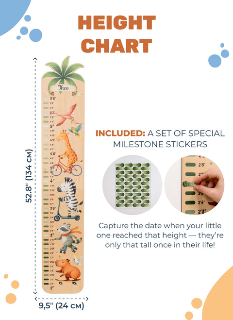 Kids Growth Chart - Jungle