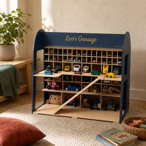 wooden large toy garage