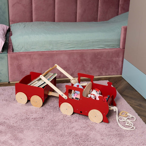 Wooden Toy Wagon - Train
