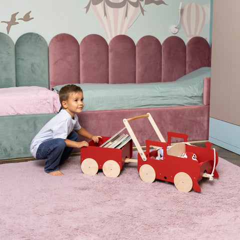 Wooden Toy Wagon - Train
