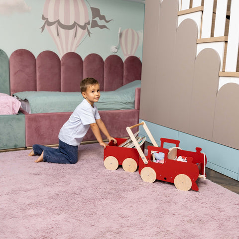 Wooden Toy Wagon - Train