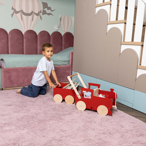 Wooden Toy Wagon - Train