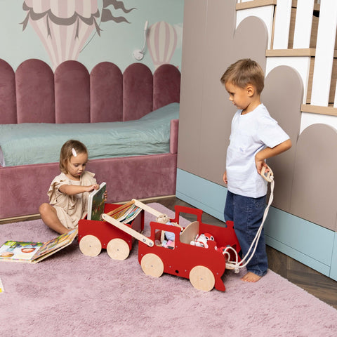 Wooden Toy Wagon - Train