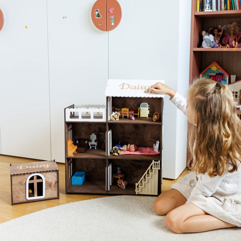 Child Dollhouse - Dark Walnut
