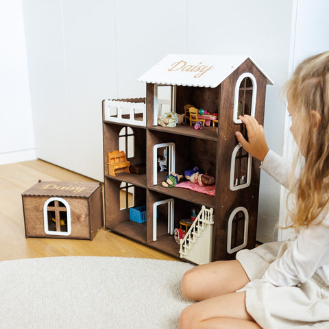 Child Dollhouse - Dark Walnut