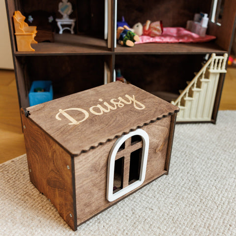 Dollhouse Storage Box - White