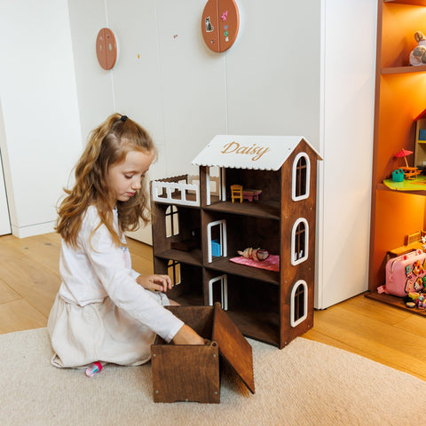 Child Dollhouse - Dark Walnut