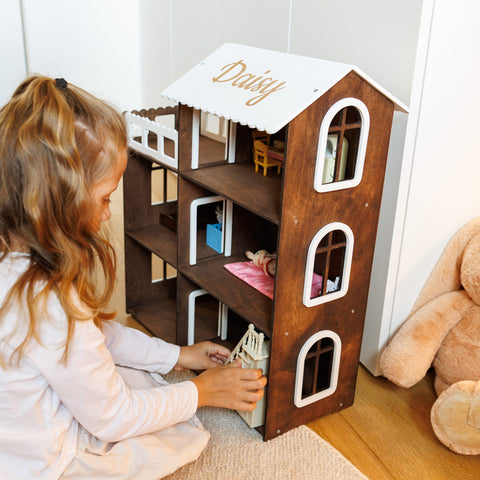 Child Dollhouse - Dark Walnut