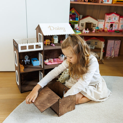 Child Dollhouse - Dark Walnut