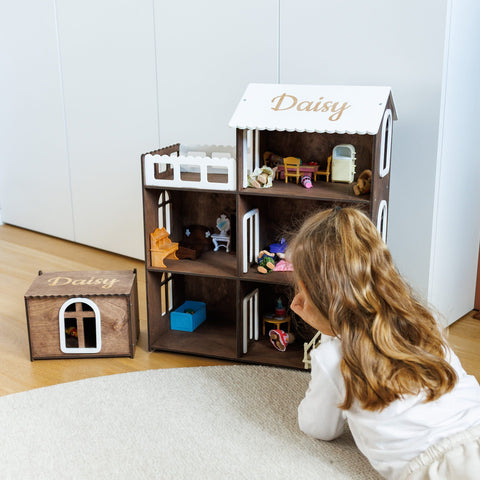Child Dollhouse - Dark Walnut