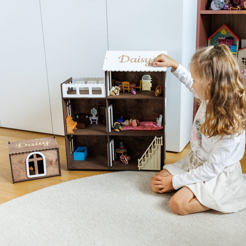 Child Dollhouse - Dark Walnut