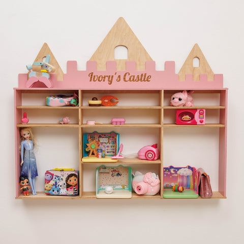 Kids Wooden Toy Organizer - Castle