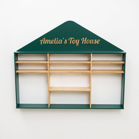 Kids Wooden Toy Organizer - House