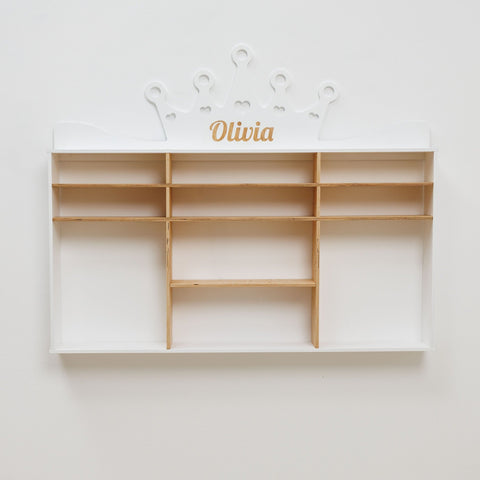 Kids Wooden Toy Organizer - Crown