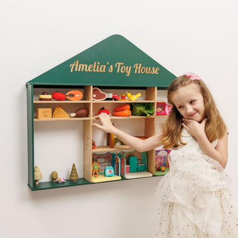 Kids Wooden Toy Organizer - Castle