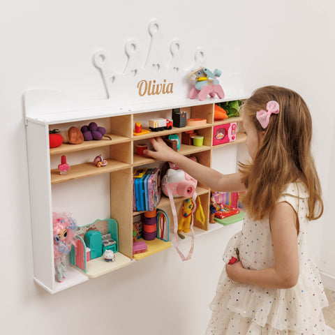 Kids Wooden Toy Organizer - Castle