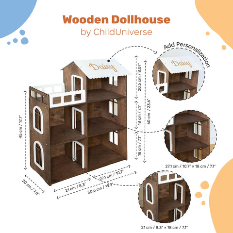 Child Dollhouse - Dark Walnut