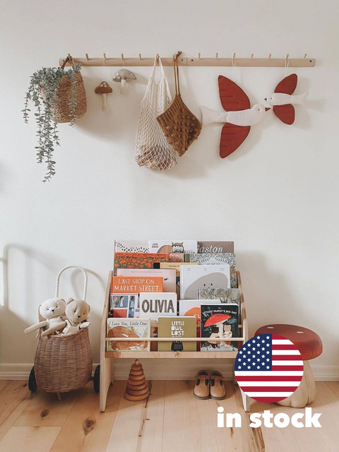 wooden bookshelf