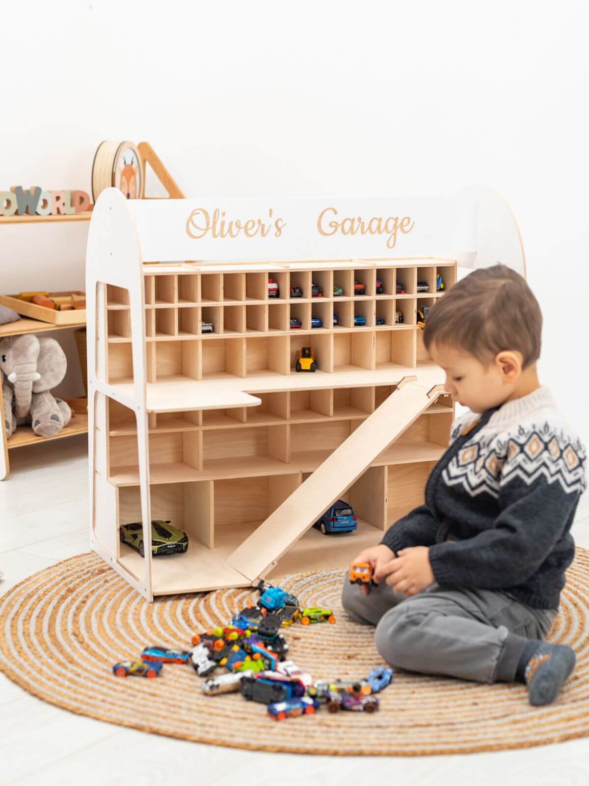 Toy Car Garage Storage 🟆 ChildUniverse