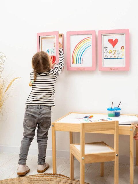 kids changeable art frame pink