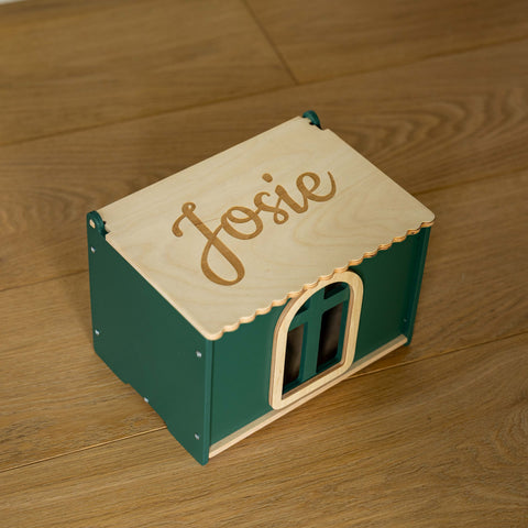 Dollhouse Storage Box - Green