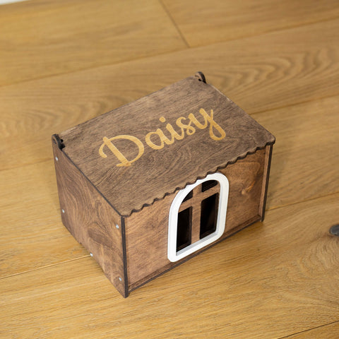 Dollhouse Storage Box - Dark Walnut