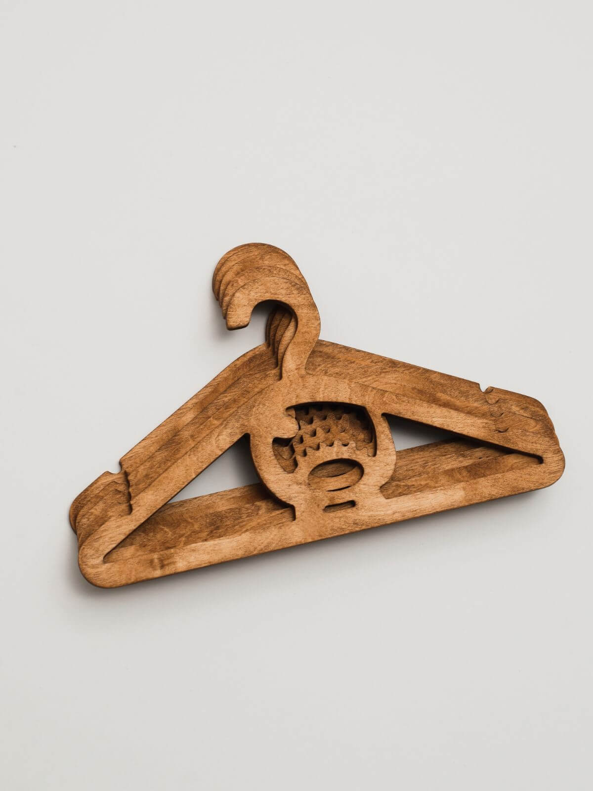 Natural Wooden Baby Hanger w/Clips 10