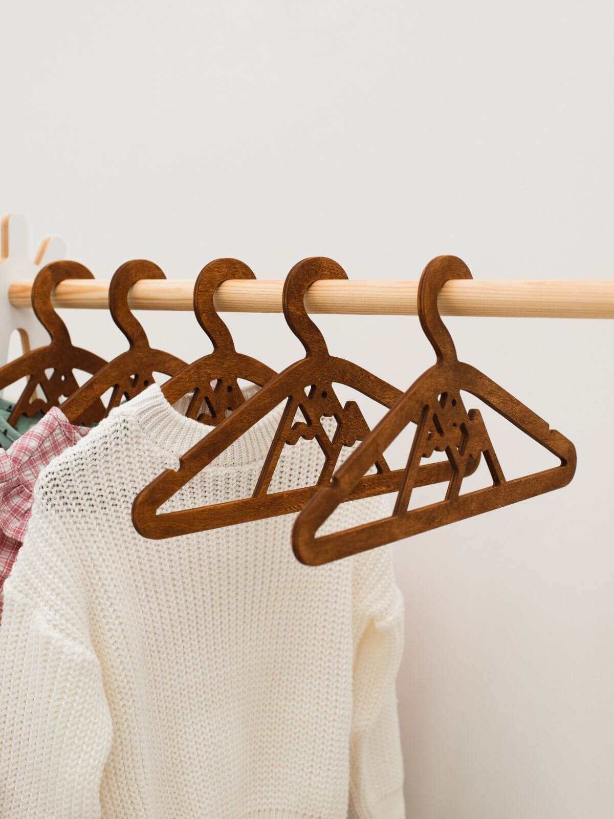 Pack of 5 Wooden Baby Hangers In Stock at ChildUniverse