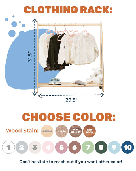 Wooden Clothing Rack