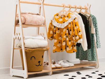 ✿ Wooden Children's Clothing Rack ✿ ChildUniverse