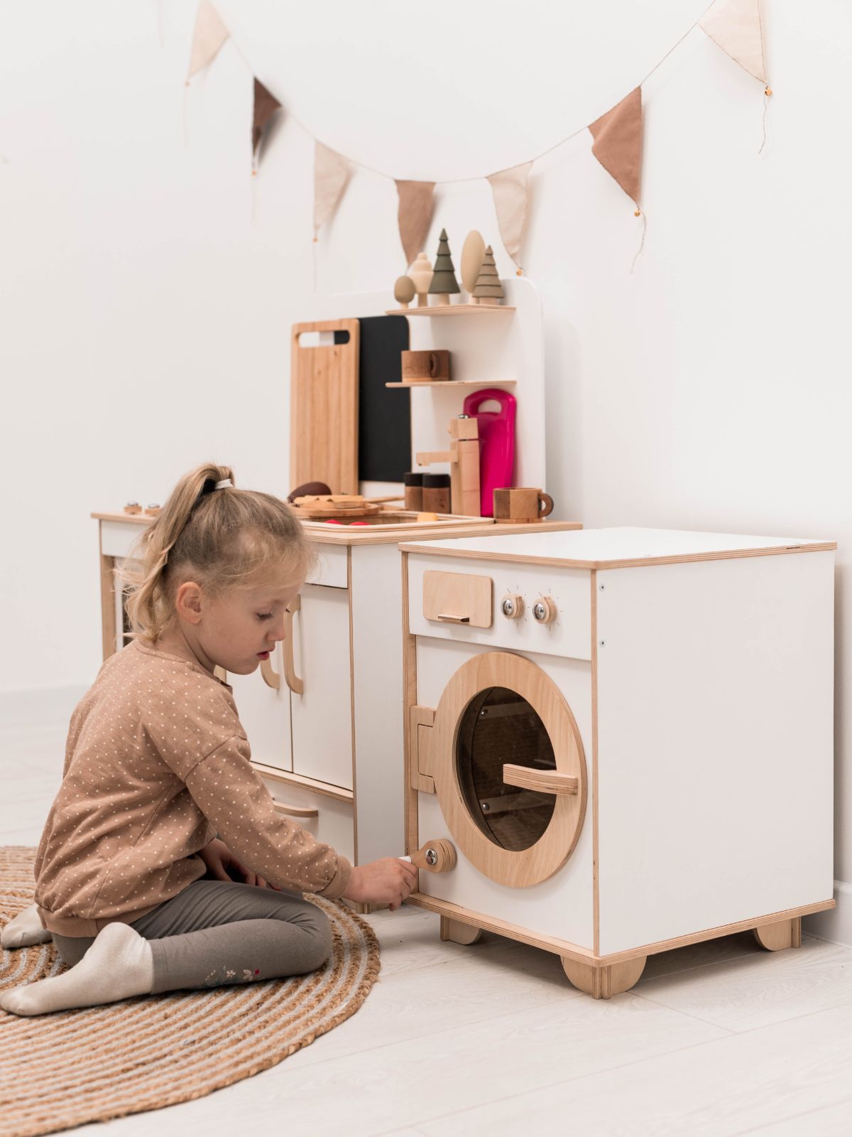 Wooden Pretend Play Washing Machine