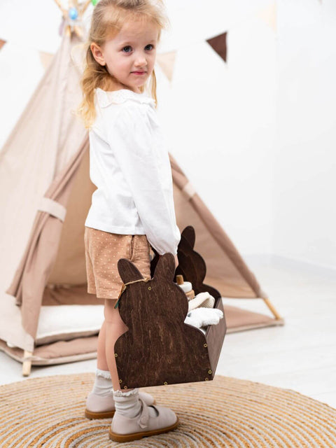 personalized bunny easter basket for kids
