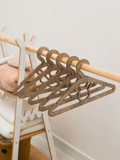 wooden baby hangers