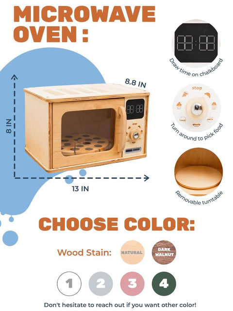 microwave on wood