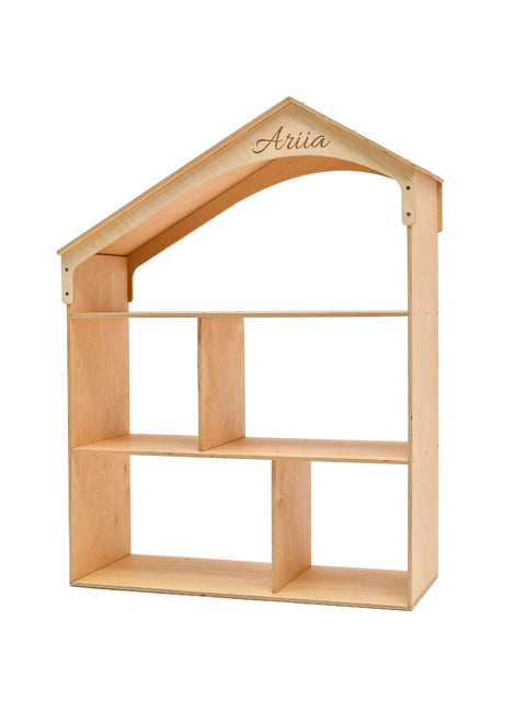 wooden dollhouse bookshelf for kid's nursery
