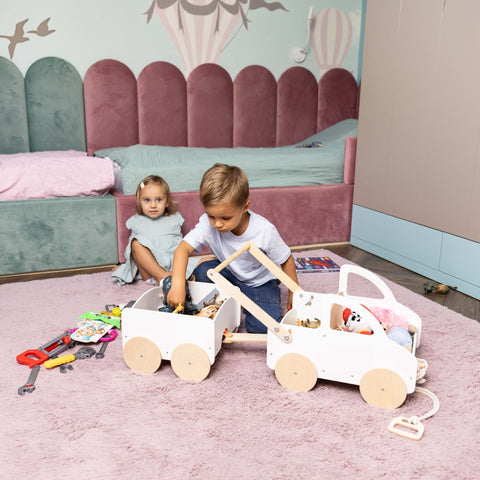 Wooden Toy Wagon - Car