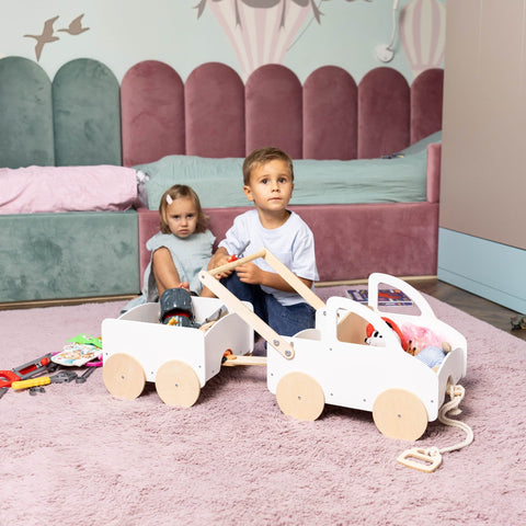 Wooden Toy Wagon - Car